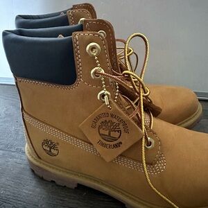 Timberland Brown and Black Leather Boots